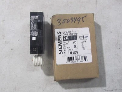 NUEVO Interruptor de circuito de falla a tierra Siemens BF120H 20A TIPO BLHF Foto 1 de 4