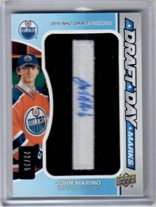 2020-21 SP Game Used John Marino Draft Day Marks Letter Auto Card /35 (bgc) - Bild 1 von 2