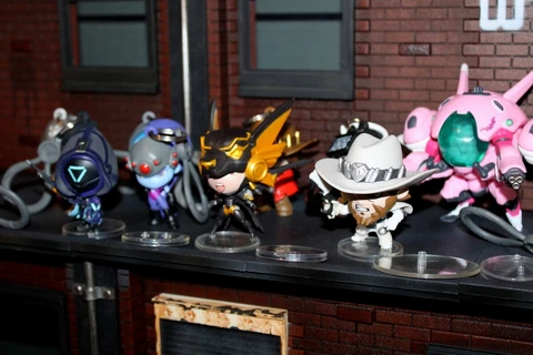 11 Blizzard Overwatch Series Backpack Keychain Hanger DVA Girl Mini Figure cute Cover