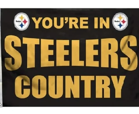 Pittsburgh Steelers Black Steelers Country 3x5 Flag! Outdoors or Indoor! Cover