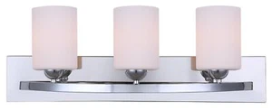 Canarm LTD IVL370A03CH-O Hampton 3 Light Vanity, Chrome with Flat Opal Glass - Picture 1 of 4