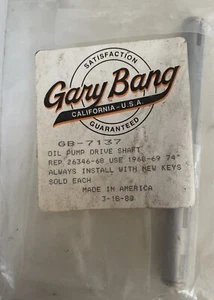 GB-7137 1968-1969 74" BIG TWIN OIL PUMP DRIVE SHAFT REPLACES HARLEY 26346-68 NOS - Picture 1 of 1