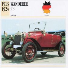 1913-1924 WANDERER 5/15 Classic Car Photograph / Information Maxi Card