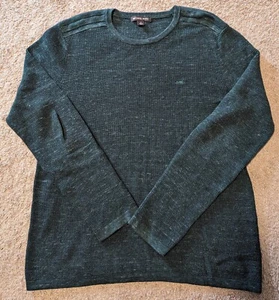 Michael Kors Herren Pullover Rundhals Grün XL Baumwolle Wolle Waffelstrick - Bild 1 von 7