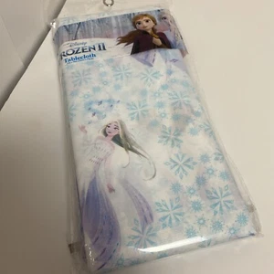 Frozen II Disney Birthday Party Anna Elsa Tablecloth. Wipe Clean! 52in x 70in - Picture 1 of 8