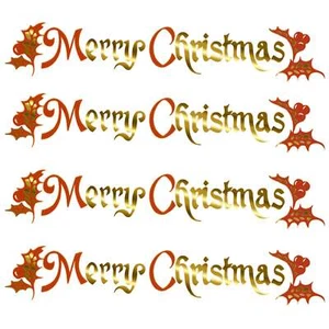 Calcomanías cerámicas doradas de Feliz Navidad sobreesmaltadas - Imagen 1 de 6