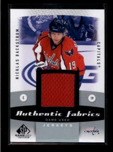 NICKLAS BACKSTROM 2010/11 SP GAME USED AUTHENTIC FABRICS WORN JERSEY AJ8827