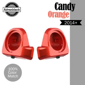 Vainas de altavoces Rushmore con ventilación inferior naranja caramelo para 2014+ Harley 6,5 - Imagen 1 de 5