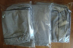 IKEA EKTORP Cover for Ektorp 3-seat Sofa SIMRIS Blue White Striped Slipcover - Picture 1 of 16
