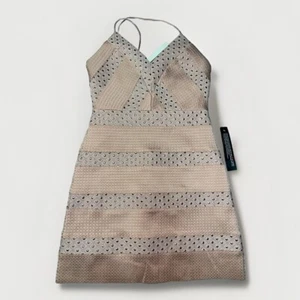 Neu mit Etikett Top Shop Minikleid mit tiefem Ausschnitt und Nieten Größe 2 - Bild 1 von 5