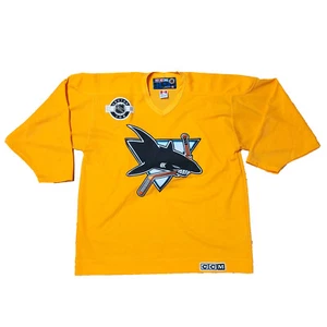 San Jose Sharks CCM NHL Center Ice alternativ gelb Hockey Trikot Herren Gr. XL - Bild 1 von 15