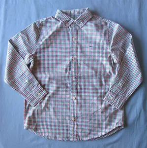 Camisa con botones Vineyard Vines a cuadros ballena verde azul rojo manga larga 7 usada en excelente estado - Imagen 1 de 11
