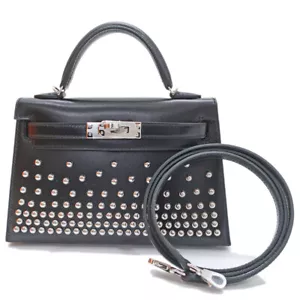 HERMES kelly mini box calf black bg12512 - Picture 1 of 10