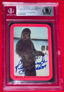 Peter Mayhew "Chewbacca" 1977 Topps STAR WARS Signed Rookie Card Auto RC BAS BGS - Picture 1 of 10