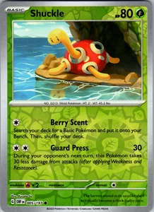 Shuckle Reverse Holo 005/197 SV03: Obsidian Flames Common - NM - Picture 1 of 2