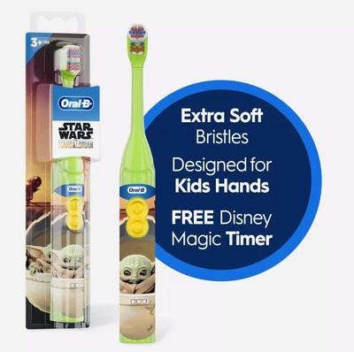 Limited Oral-B Kids Electric Toothbrush The Mandalorian Baby Yoda Star War Grogu - Image 1 of 4