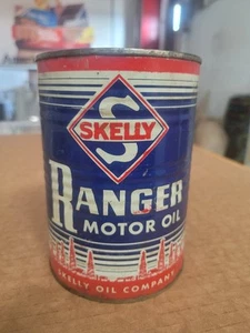 Raro olio motore Skelly Ranger vintage difficile da trovare pubblicità quart lattina BELLO!!!! - Foto 1 di 7