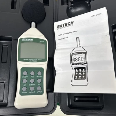 Extech 407750 Sound Level Meter New Open Box Very Clean Carrying Case Meter Only - Image 1 of 2