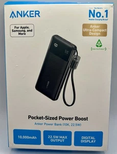 Anker 10,000 mAh 22.5W Digital Display Portable Charger Battery Power Bank - Picture 1 of 5