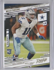 2021 Panini Prestige Gold RC Rookie Micah Parsons 10/10 Bookend Packers Cowboys - Bild 1 von 2