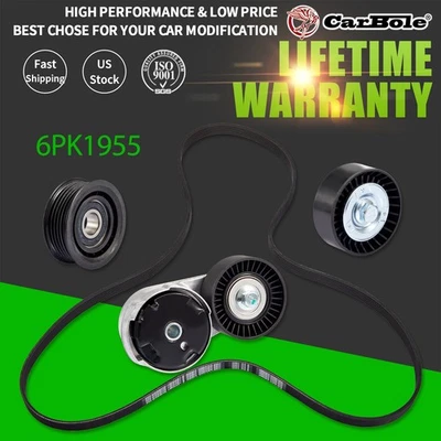For 13-18 Ram 1500 3.6L Drive Idler Pulley Serpentine Belt Tensioner Kit 6PK1955 Foto 1 de 4
