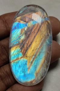 6A Quality Rainbow Moonstone Very Amazing Multi Falshy Fire Oval Shape 30X56.5M - Picture 1 of 22