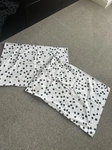 Habitat Pillow Cases, White With Black Polka Dots, X2, 100% Cotton, VGC - Picture 1 of 5