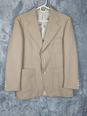 Винтажный Levi's Panatela куртка мужская большой желтовато-коричневый Leisure блейзер широкий лацкан 70-х - Изображение 1 из 4