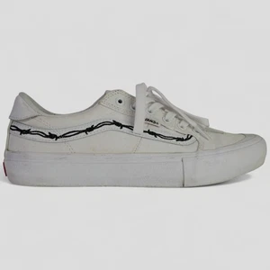 Sketchy Tank x Vans Style 112 Pro ‘Barbed Wire’ White Skate Shoes Men’s 9 - RARE - Picture 1 of 15
