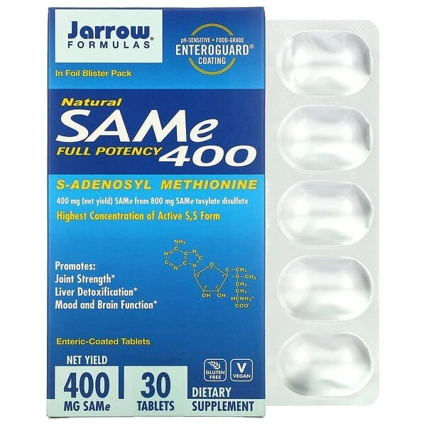 JARROW FORMULAS SAMe 400 S-Adenosyl-L-Methionine 30 Tablets - Image 1 of 3