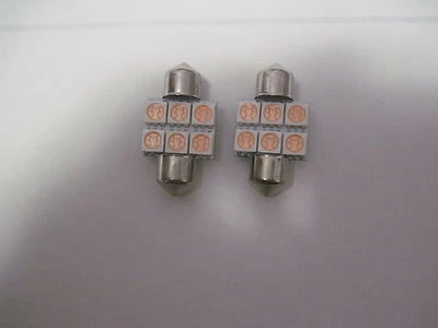 2 piezas Magenta Púrpura SMD 3 chips 5050 LED 31mm 3175 DE3175 Foto 1 de 4