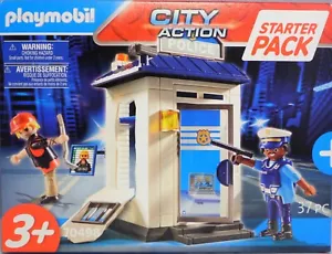 Playmobil 70498 Starterpack Polizei Gefängnis Polizist Ausbrecher Zubehör NEU - Bild 1 von 3