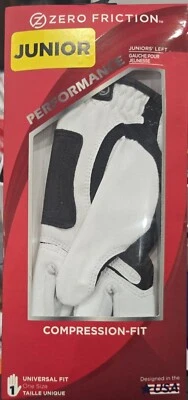 Guante de golf sintético Zero Friction Junior Performance ajuste universal blanco Foto 1 de 4