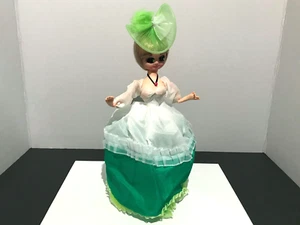 Vintage 1970's Bradley Doll - 9-1/2" Doll with Green Dress - Made In Korea - Picture 1 of 7