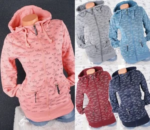 Damen Piquet Jacke Slim Fit Kapuze Hoodie Fleece angeraut Boote S M L XL 2XL - Bild 1 von 59