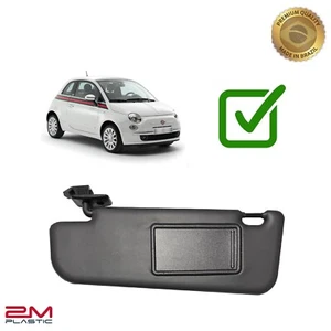 Sun Visor For Fiat 500 2012 - 2019 Left LH Side Black Without Sunroof - Foto 1 di 5
