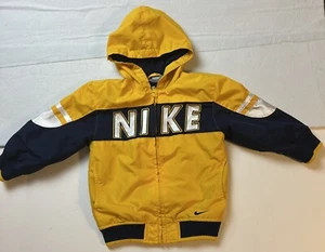 Kids Nike Jacket Size 4  Yellow And Blue 4204-131-4 Spot On Front - Picture 1 of 10