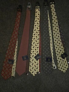 Lot 5 Vintage Tommy Hilfiger Mens Ties 100% Italian Silk Made USA New Old Stock - Picture 1 of 7