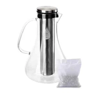 Replenish Glass Alkaline Water Pitcher - Long Lasting Water Filter Pitcher - Picture 1 of 3