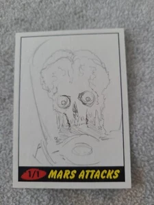 Topps Mars Attacks! 2012 Heritage Hand Drawn Sketch Card By Darin Radimaker - Picture 1 of 2