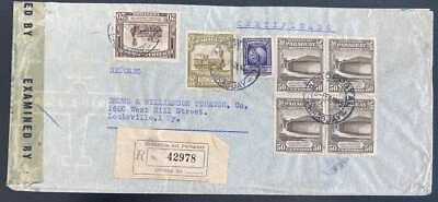 1946 Asuncion Парагвай Авиапочта Цензура Обложка В Луисвилл Кентукки Сша - Изображение 1 из 2