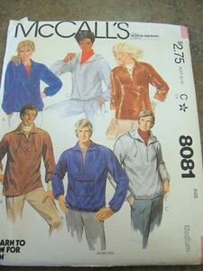 McCALLS 8081 SCHNITTMUSTER NEU UNGESCHNITTEN UNISEX OBERBEKLEIDUNG ZUR JACKE 36-38 Brustumfang 1982 - Bild 1 von 1