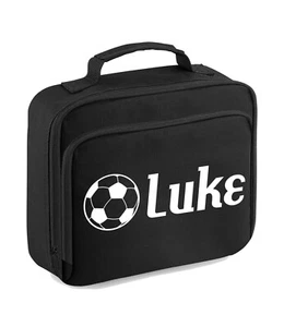 Kids Personalised Lunch Bag Insulated School Football Player Sport Gift Name - Picture 1 of 4