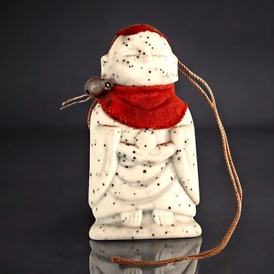 Japanese Jizo Bosatsu Monk OjizouSama Stone Statue Shinto Shrine Buddhist J28 - Image 1 of 4