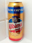 Canette de bière vide KOBANYAI 500 ml. Hongrie 2018 Top ouvert !