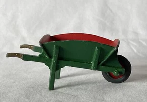 Vintage Playworn DINKY Toy Car Red & Green WHEELBARROW #41-845 - Picture 1 of 9