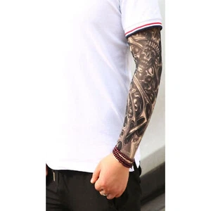 1-5 Piezas Tatuaje Temporal Mangas Nylon Brazo Calentador Calavera 3D Hallowe Fast CBR - Imagen 1 de 8