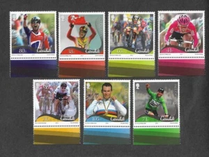 MARK CAVENDISH STAMPS CYCLING CHAMPION MNH SET TOUR DE FRANCE ISLE OF MAN 2012 - Picture 1 of 1
