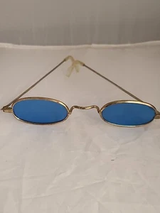 Vintage Hippie blaue Gläser Brille 60er 70er Blumenkind Requisite Cosplay Lennon s2 - Bild 1 von 9