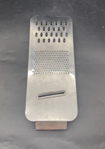 Vintage Metal Cheese Grater Vegetable Grater Shredder with Tray Hong Kong MCM - Picture 1 of 18